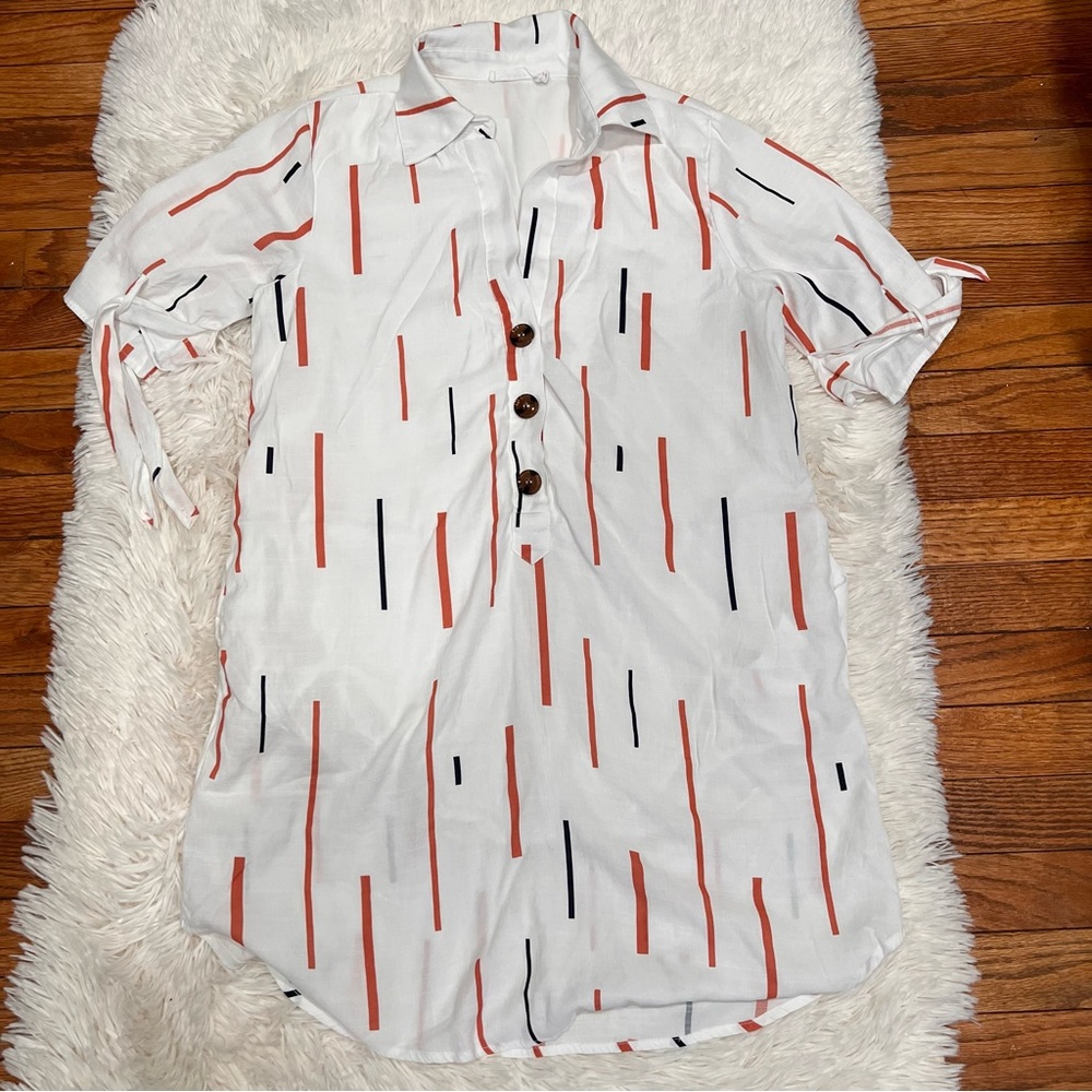 Lush tie sleeve shirt dress size S - Picture 8 of 12